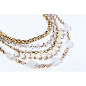 Anthropologie Multi Strand Beaded Bib Necklace